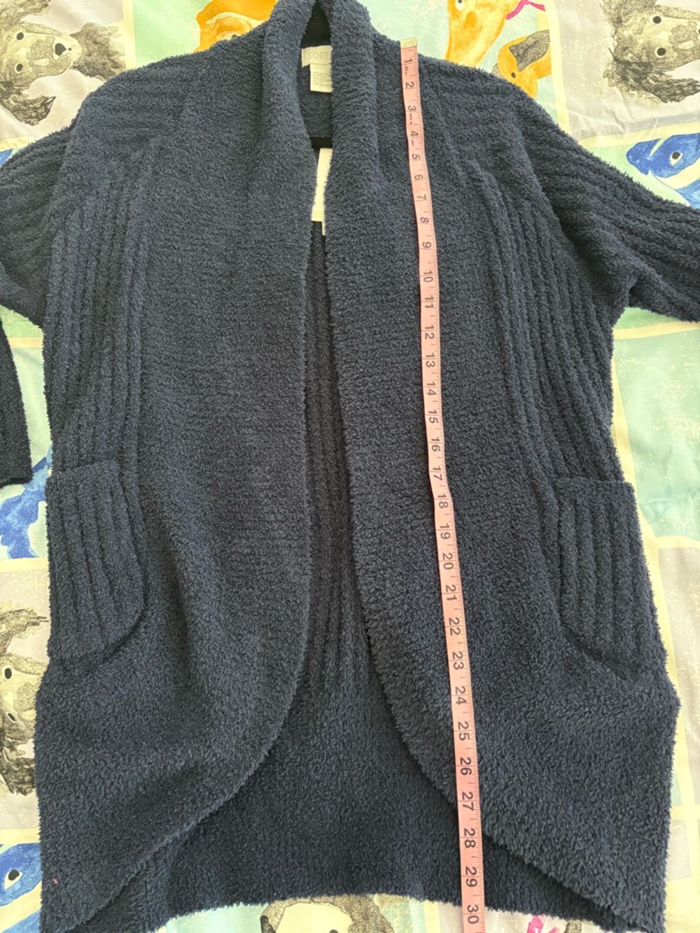 NWT Softies Marshmallow Cocoon Cardigan with Thumbholes Navy Size Medium - Picture 8 of 8